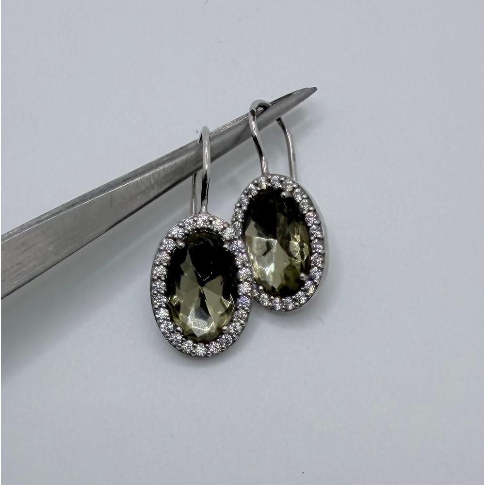 Vintage 925 Sterling Silver Ti Sento Milano Earrings w/Cubic Zirconia